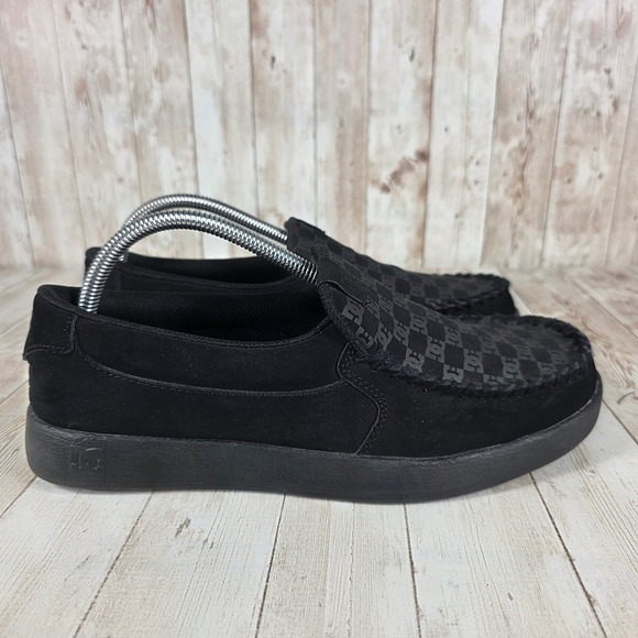 DC Shoes Mens Slip On Moc Toe Loafer Skate Sneakers Black Logo Size 9 - Picture 1 of 8